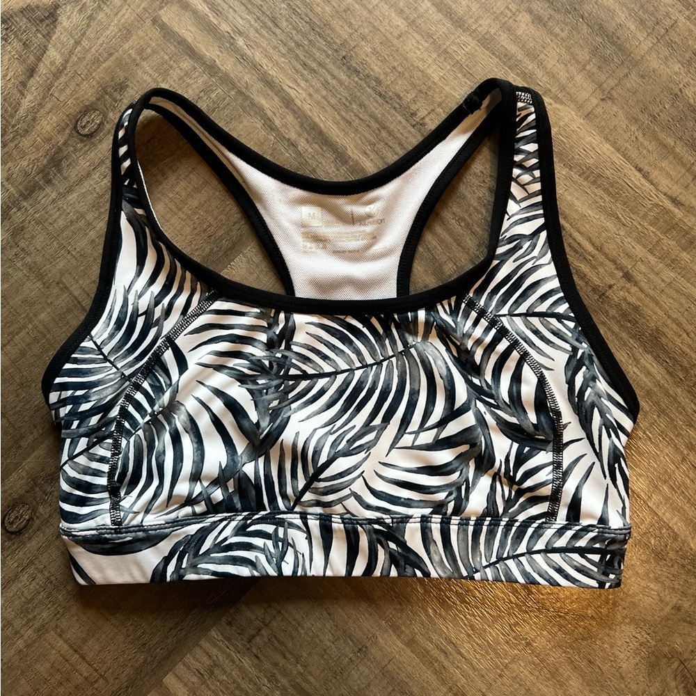 Xersion Medium Support Sports Bra- Renata Palm Print